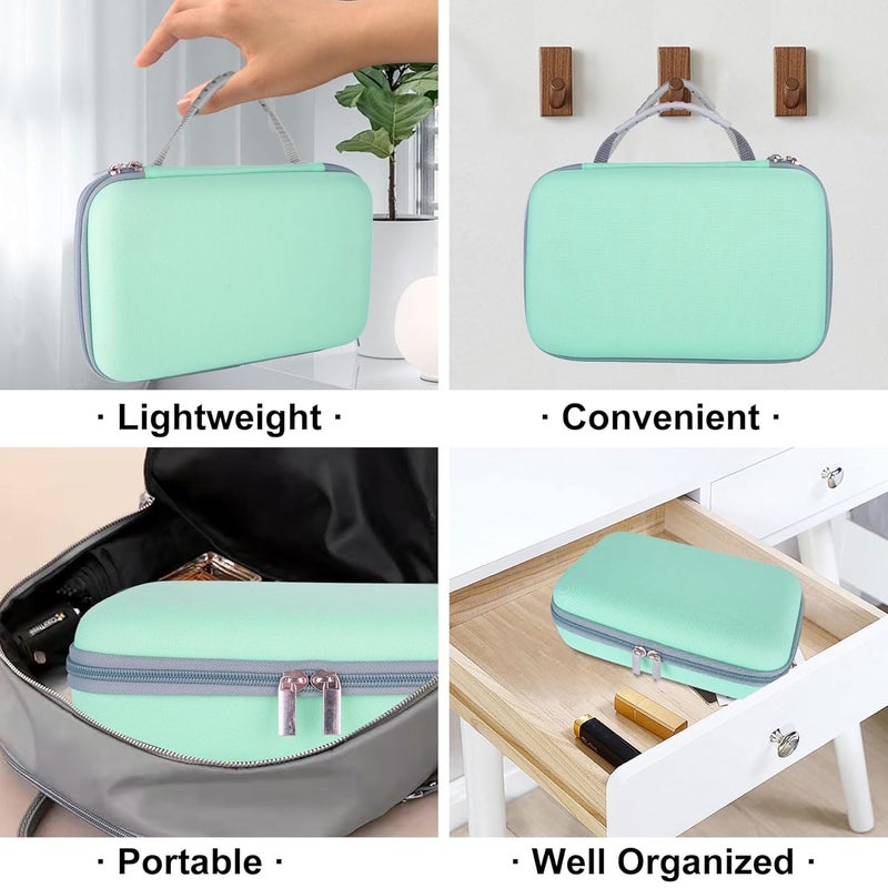 SMYV Water Flosser Travel Case, Portable Dental Oral Irrigator Travel Organizer, Hard Eva Storage Bag for Flosser, Electric Toothbrush, Toothpaset and Irrigator Accessories (Case Only) - Green - Image 4